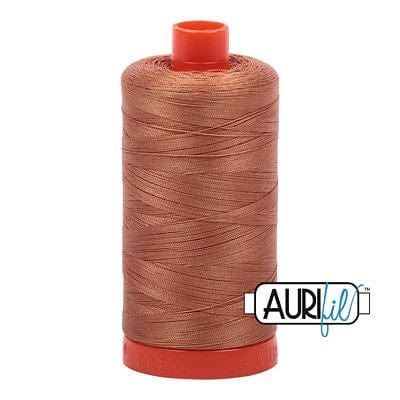 Aurifil Cotton Mako 50wt 1300m - Large Spool in Light Chestnut 2330 BREWER 