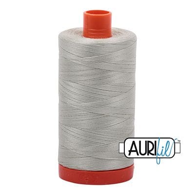 Aurifil Cotton Mako 50wt 1300m - Large Spool in Light Gray Green 2843 BREWER 