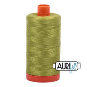 Aurifil Cotton Mako 50wt 1300m - Large Spool in Light Leaf Green 1147 BREWER 