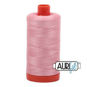 Aurifil Cotton Mako 50wt 1300m - Large Spool in Light Peony 2437 BREWER 