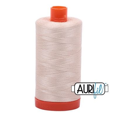 Aurifil Cotton Mako 50wt 1300m - Large Spool in Light Sand 2000 BREWER 