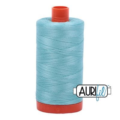 Aurifil Cotton Mako 50wt 1300m - Large Spool in Light Turquoise 5006 BREWER 