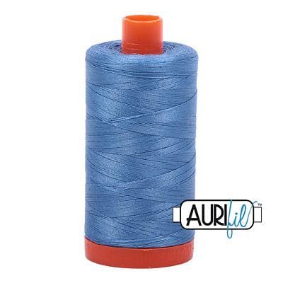 Aurifil Cotton Mako 50wt 1300m - Large Spool in Light Wedgewood 2725 BREWER 