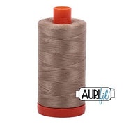 Aurifil Cotton Mako 50wt 1300m -  Large Spool in Linen 2325 BREWER 