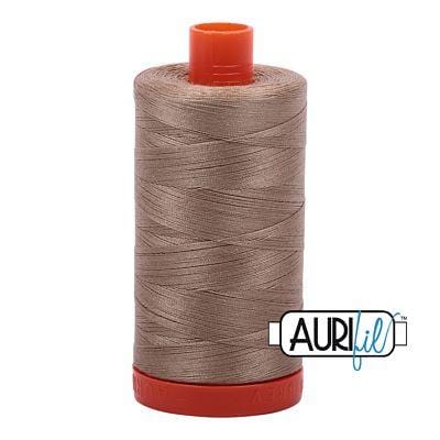 Aurifil Cotton Mako 50wt 1300m -  Large Spool in Linen 2325 BREWER 