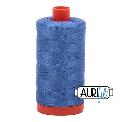 Aurifil Cotton Mako 50wt 1300m - Large Spool in Lt Blue Violet 1128 BREWER 