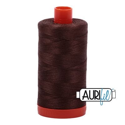 Aurifil Cotton Mako 50wt 1300m - Large Spool in Medium Bark 1285 BREWER 