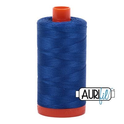 Aurifil Cotton Mako 50wt 1300m - Large Spool in Medium Blue 2735 BREWER 