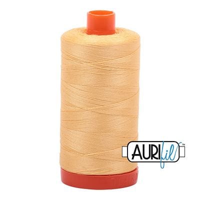 Aurifil Cotton Mako 50wt 1300m - Large Spool in Medium Butter 2130 BREWER 