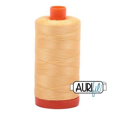 Aurifil Cotton Mako 50wt 1300m - Large Spool in Medium Butter 2130 BREWER 
