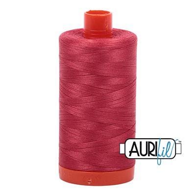 Aurifil Cotton Mako 50wt 1300m - Large Spool in Medium Peony 2230 BREWER 