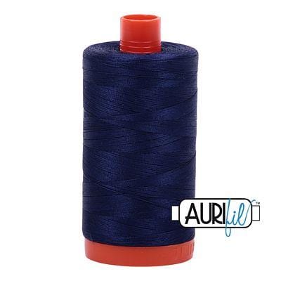 Aurifil Cotton Mako 50wt 1300m - Large Spool in Midnight 2745 BREWER 