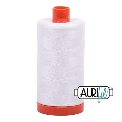 Aurifil Cotton Mako 50wt 1300m - Large Spool in Natural White 2021 BREWER 