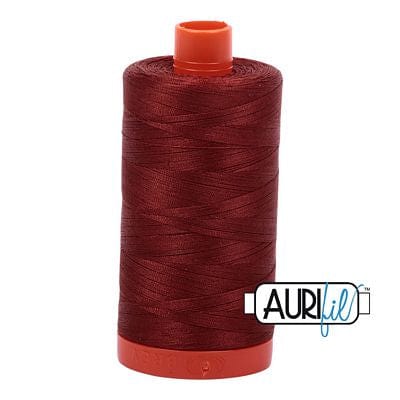 Aurifil Cotton Mako 50wt 1300m - Large Spool in Rust 2355 BREWER 