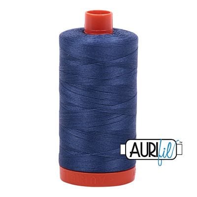Aurifil Cotton Mako 50wt 1300m - Large Spool in Steel Blue 2775 BREWER 