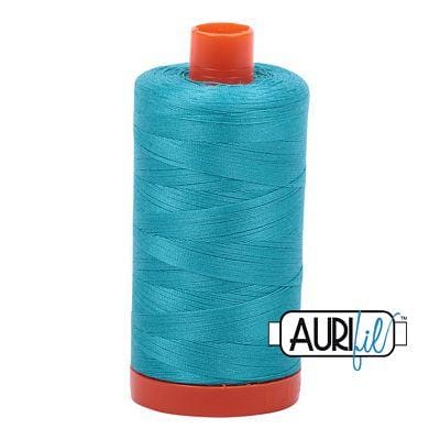 Aurifil Cotton Mako 50wt 1300m - Large Spool in Turquiose 2810 BREWER 