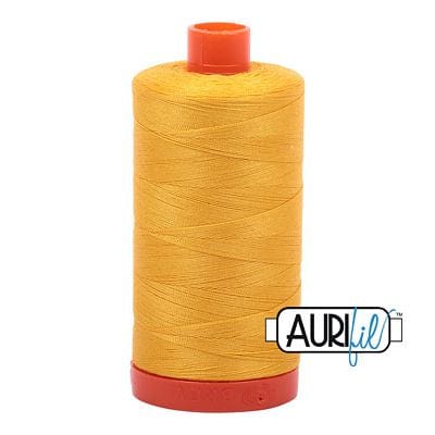 Aurifil Cotton Mako 50wt 1300m - Large Spool in Yellow 2135 BREWER 