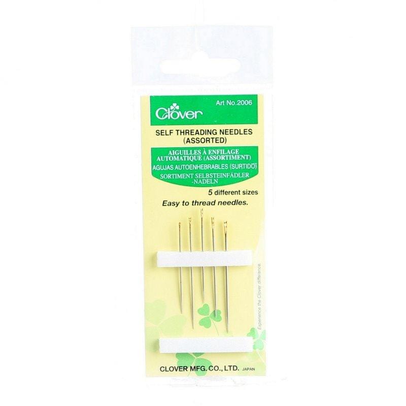 Clover - Self Threading Needles 5ct BREWER 