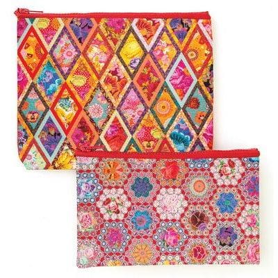 Kaffe Fassett Designs - Fabulous Florals Eco Pouch Set BREWER 