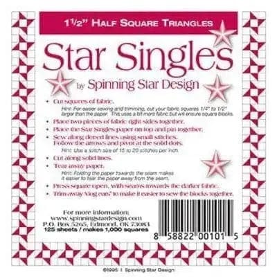 Star Singles 1.5" Half-Square Triangles BREWER 