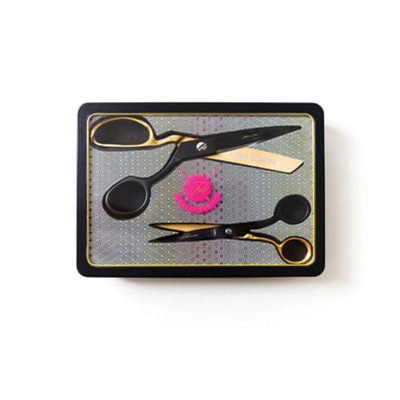 Tula Pink Limited Edition - Black & Gold Scissor Tin BREWER 