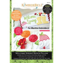 Welcome Spring! Bench Pill  Machine Embroidery CD BREWER 