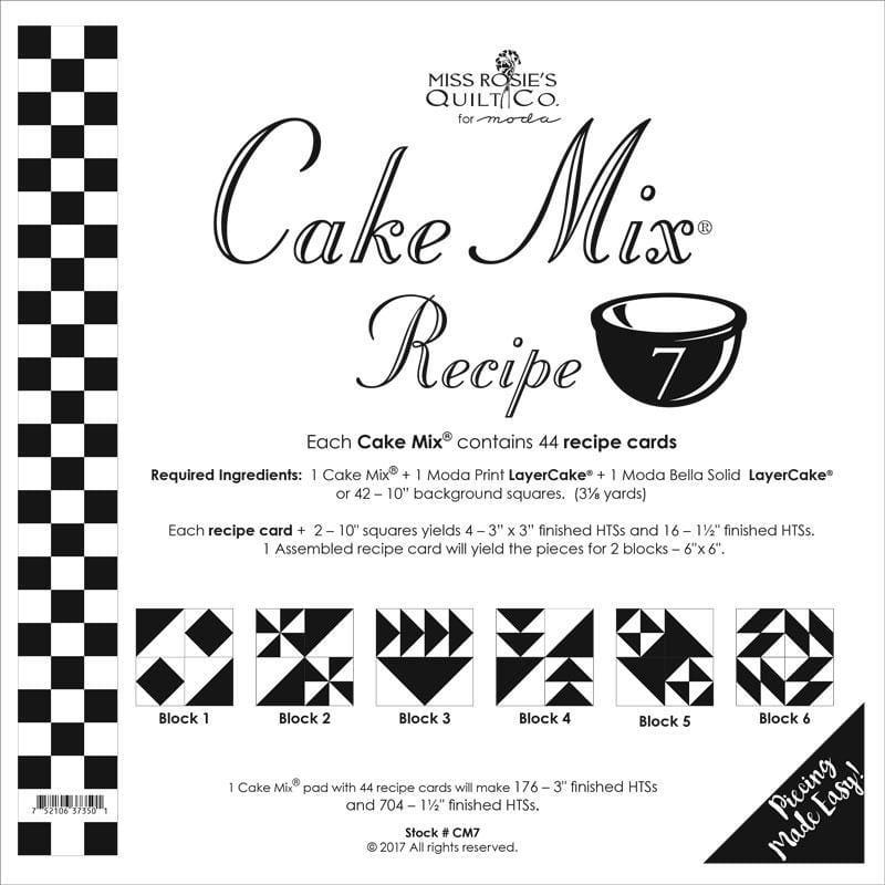Cake Mix Recipe Seven w/44 Recipe Cards MODA/ United Notions 