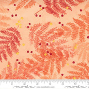 Carolina Lilies - Ferns Greenery Leaves - Peach MODA/ United Notions 