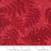 Carolina Lilies - Ferns Greenery Leaves - Ruby MODA/ United Notions 