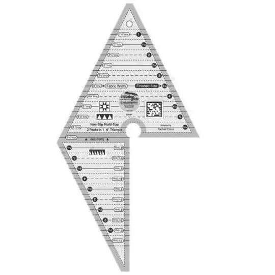 Creative Grids 2 Peaks in 1 Triangle Quilt Ruler Checker Distributors 