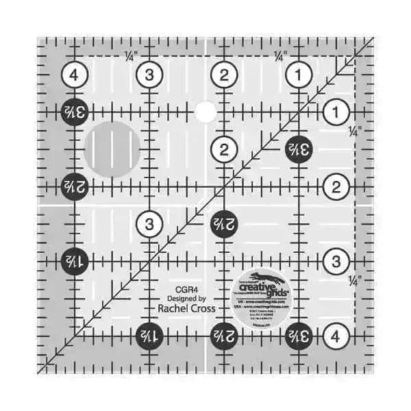 Creative Grids 4.5" Square Ruler Checker Distributors 