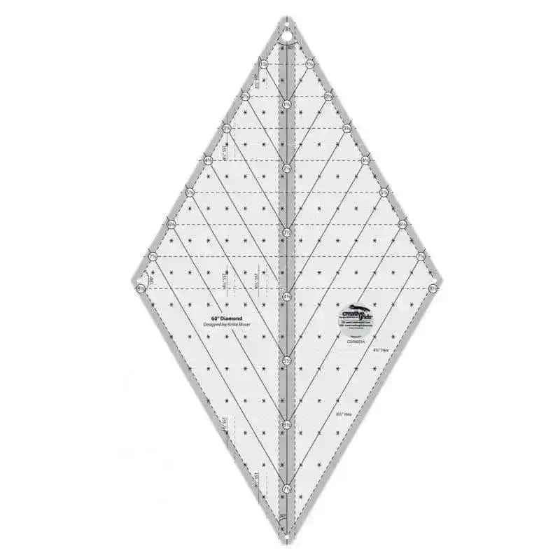 Creative Grids 60 Degree Diamond Ruler - 16 1/2" Checker Distributors 