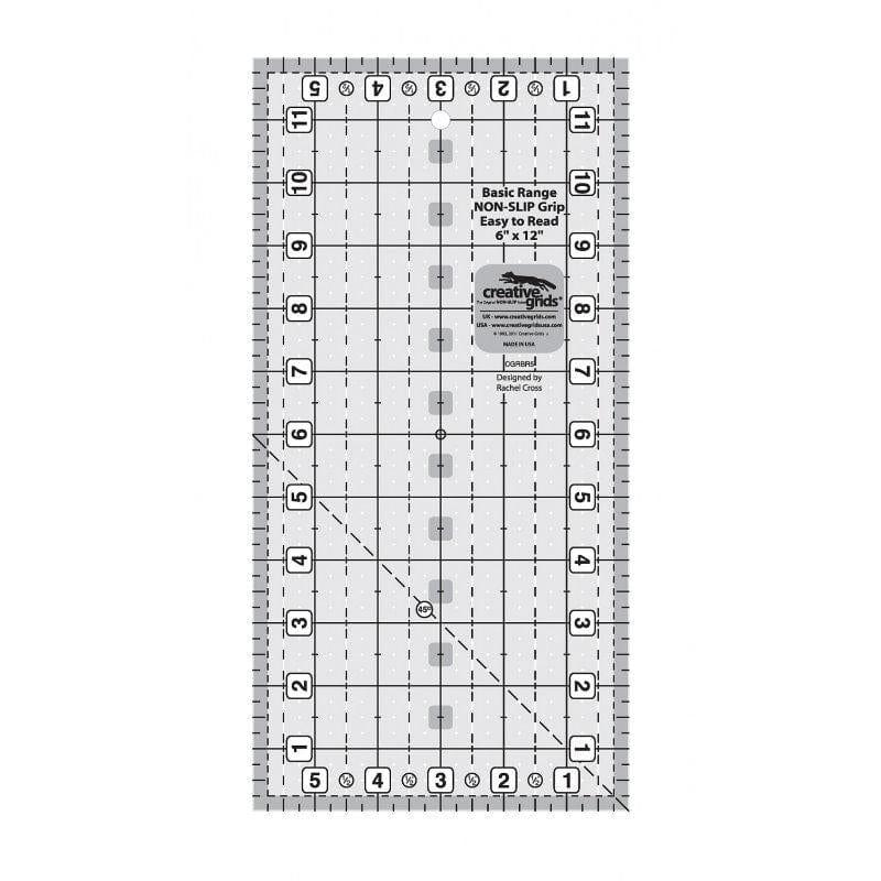 Creative Grids Basic Range - 6" X 12" Rectangle Quilt Ruler Checker Distributors 