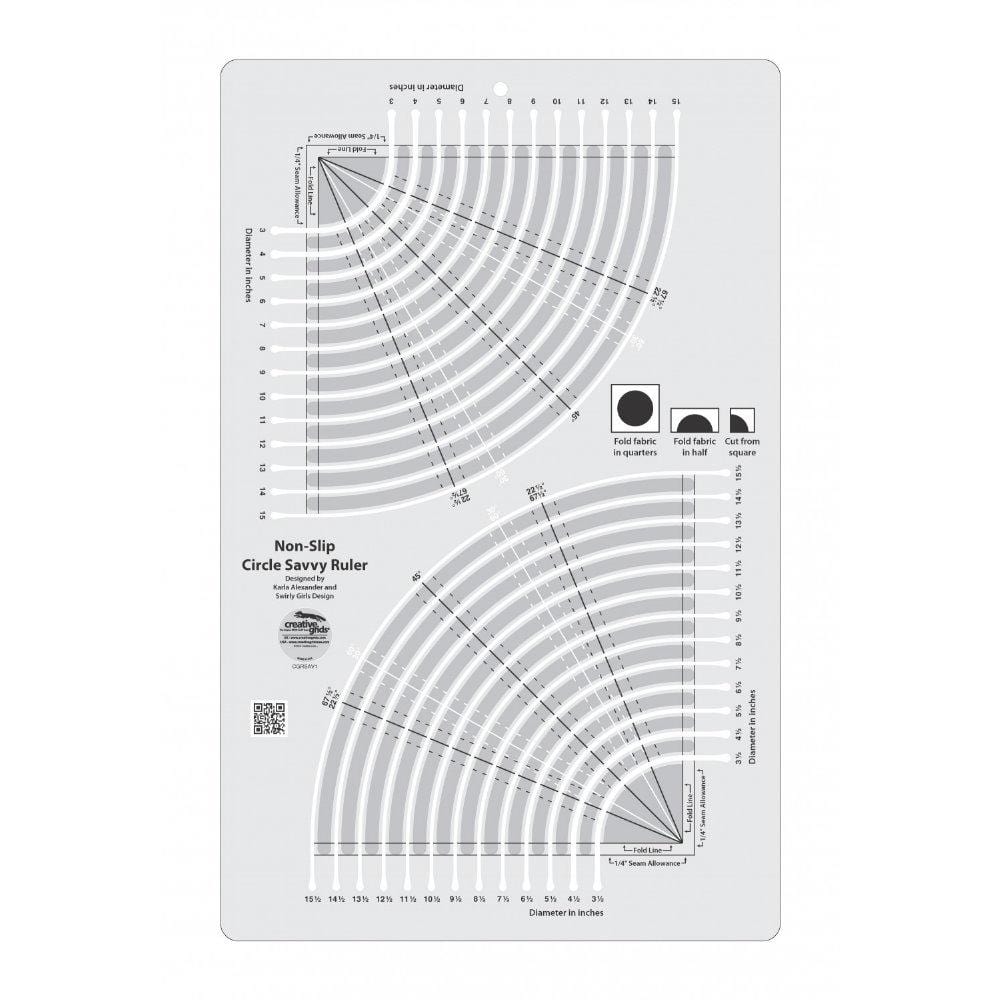 Creative Grids - Circle Savvy Ruler Checker Distributors 