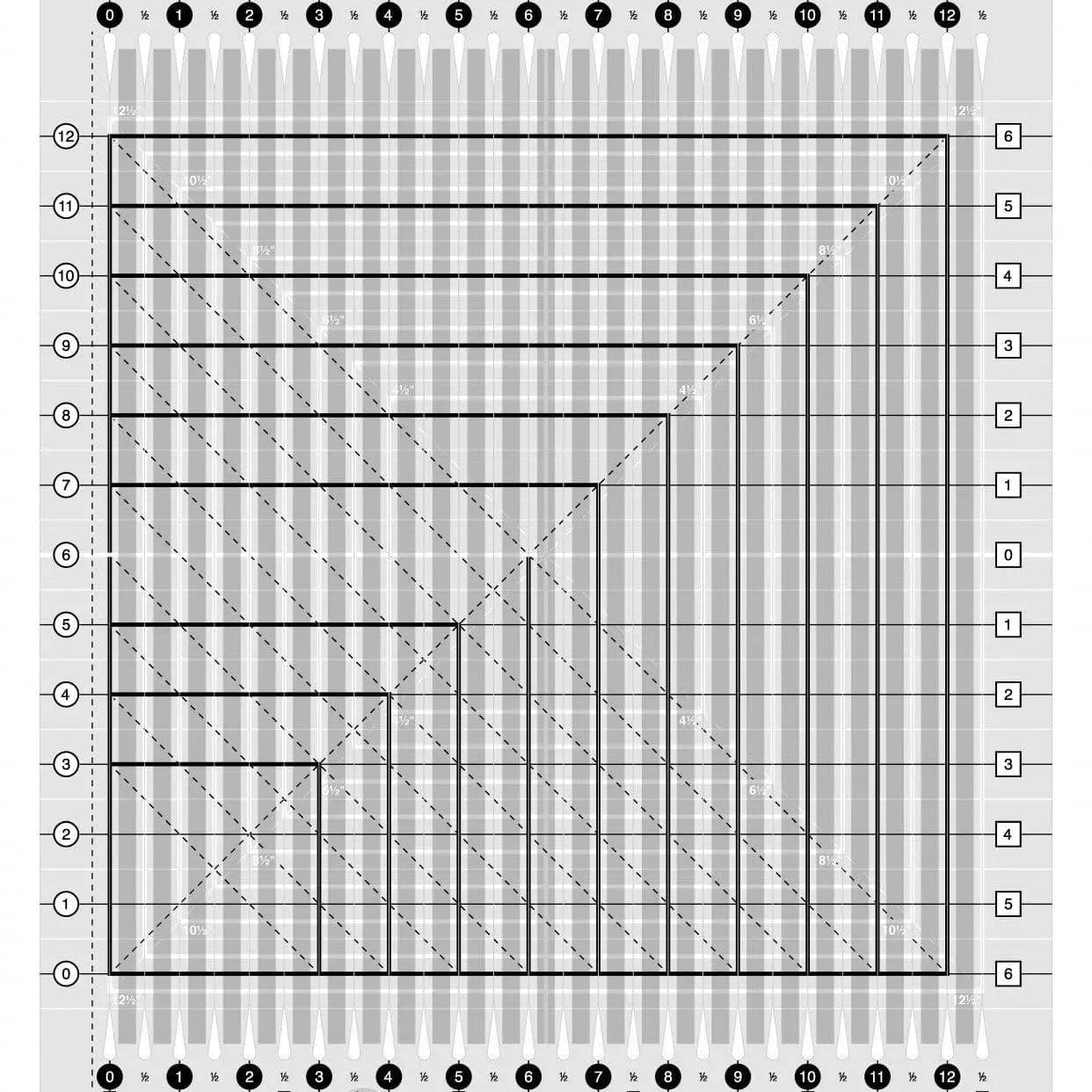 Creative Grids Stripology Squared Quilt Ruler Checker Distributors 