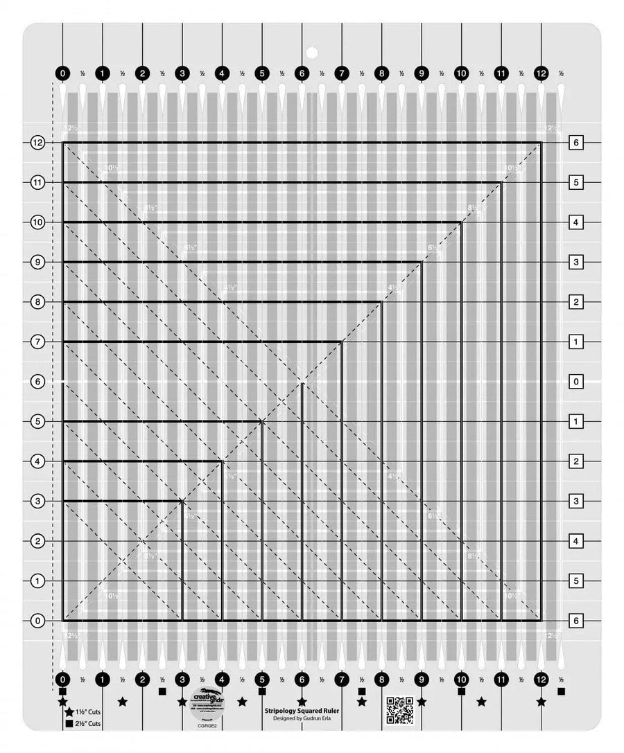 Creative Grids Stripology Squared Quilt Ruler Checker Distributors 