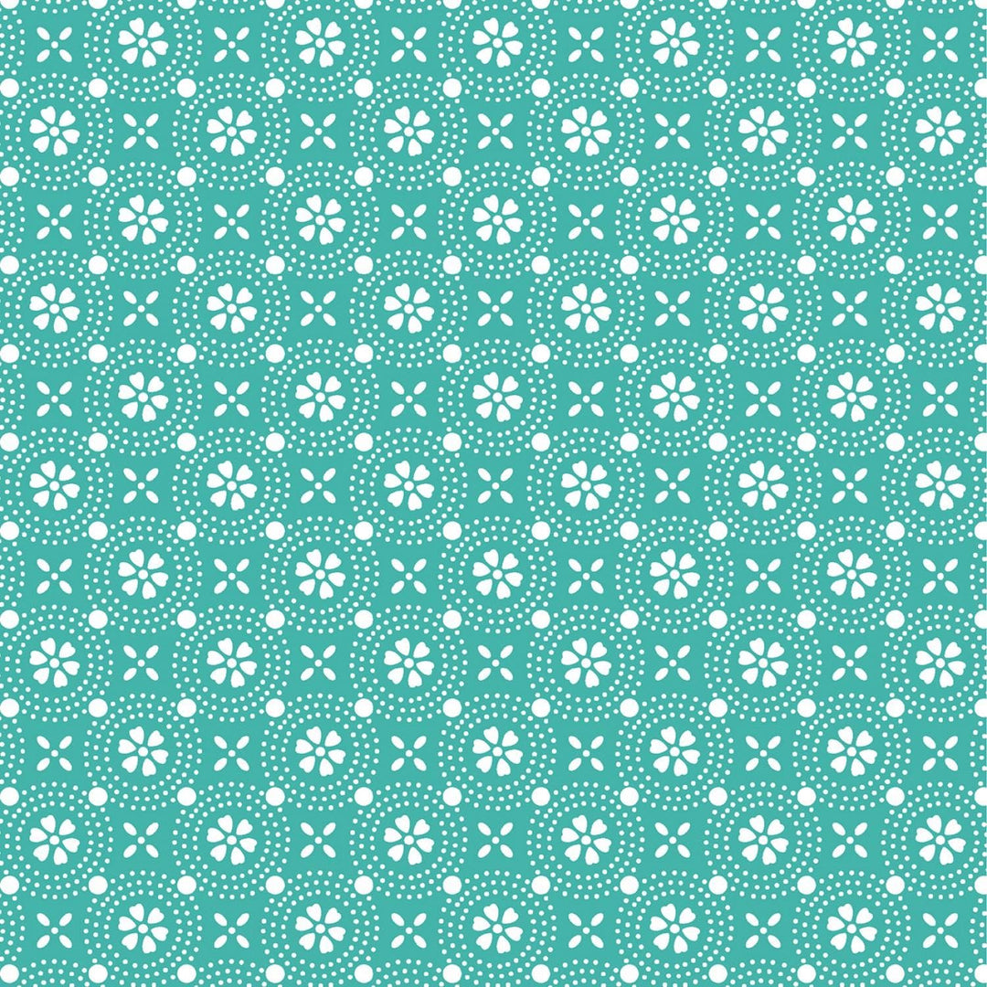 Maywood Studio - Kimberbell Basics - Teal Dotted Circles Checker Distributors 