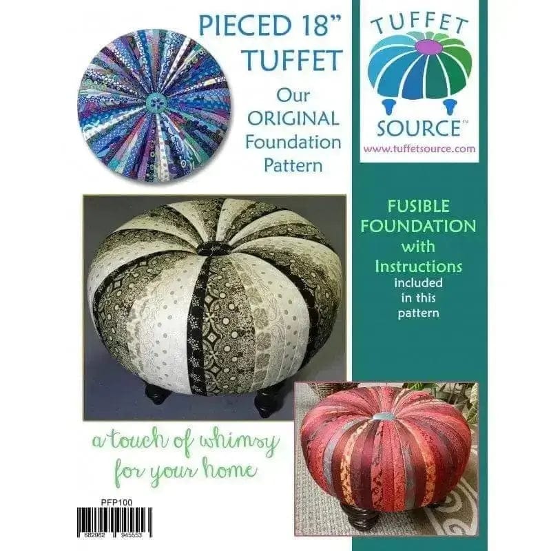 Pieced 18" Tuffet  with Foundation Patterns and Guide Checker Distributors 