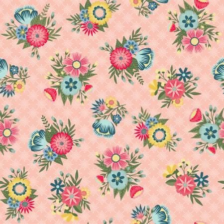 Vintage Flora -  Lattice Floral Pink 10331M-P