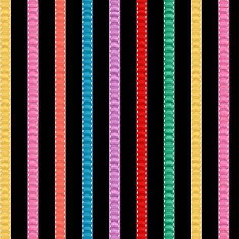 Vintage Sewing Stash - Grossgrain Stripe Black Checker Distributors 