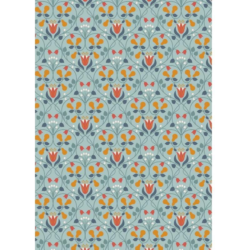 Wintertide - Copper Metallic Pear Hearts Light Blue Checker Distributors 