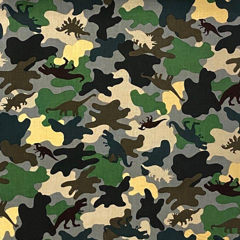 Dino Camo - Camo Green Choice Fabrics 