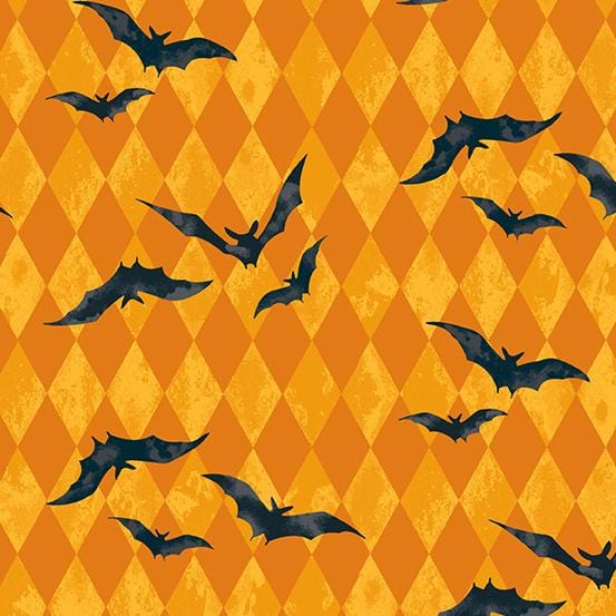 Midnight Haunt - Harlequin Bats Guord Choice Fabrics 