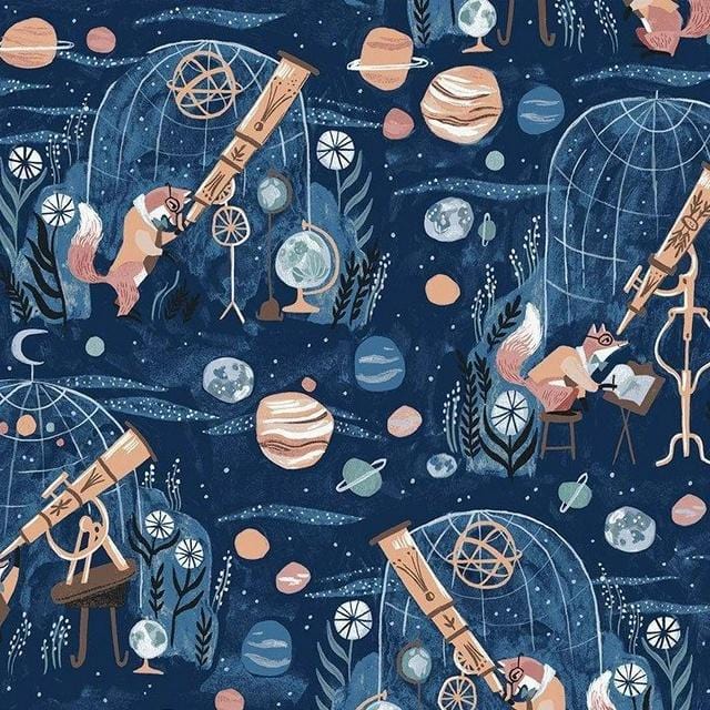 Starstuff -  Foxes Stargazing Multi Choice Fabrics 