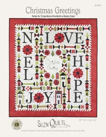 Christmas Greetings Pattern Suzn Quilts/ Sewing with Susan 