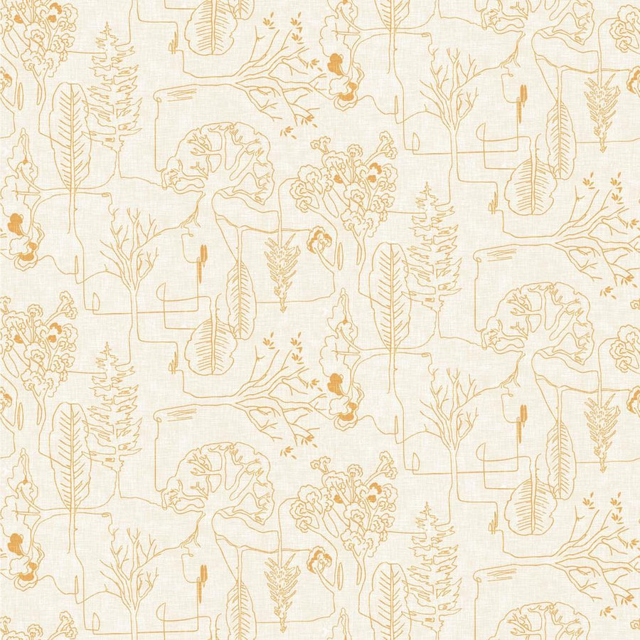 Clothworks - Delilah - Treeline Pale Gold Clothworks Textiles, Inc. 