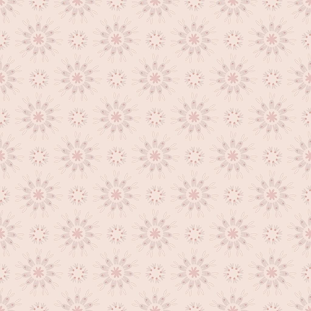 Hunny Bunny - Circle Pale Pink Clothworks Textiles, Inc. 