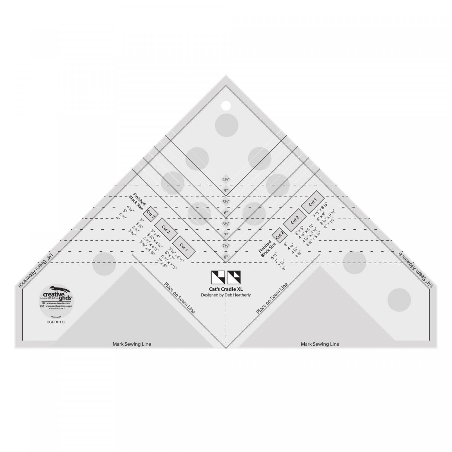Creative Grids Cats Cradle Ruler XL Checker Distributors 