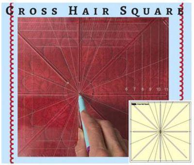 Cross Hair Square Ruler - 8 Point - 12.5in BREWER 