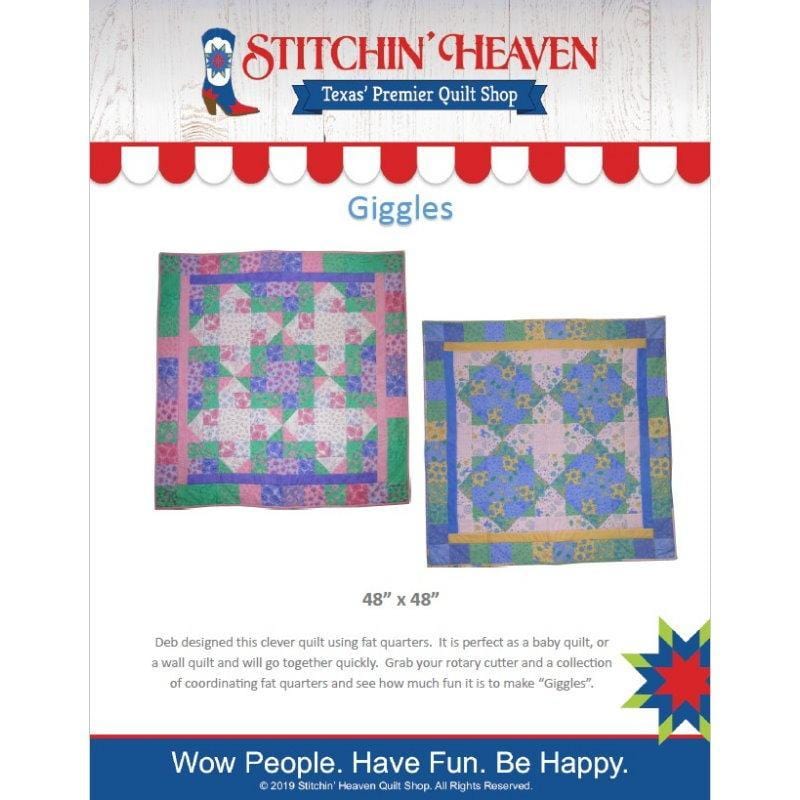 Digital Download - Giggles Quilt Pattern by Stitchin' Heaven IN HOUSE 